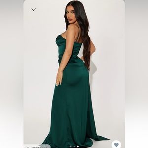 Long green dress